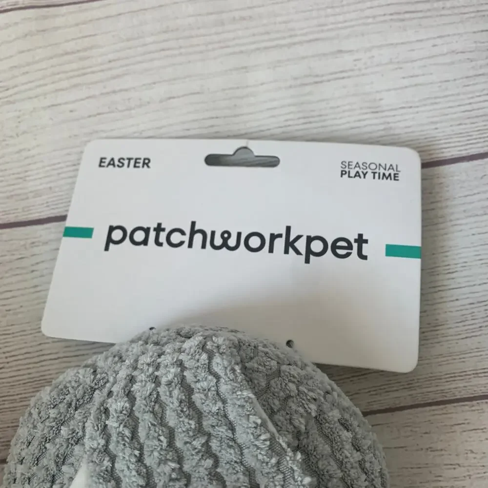 Patchwork Pet Bunny Rabbit and Carrot Dog Toy Crinkle Squeak Grunt Fetch 19